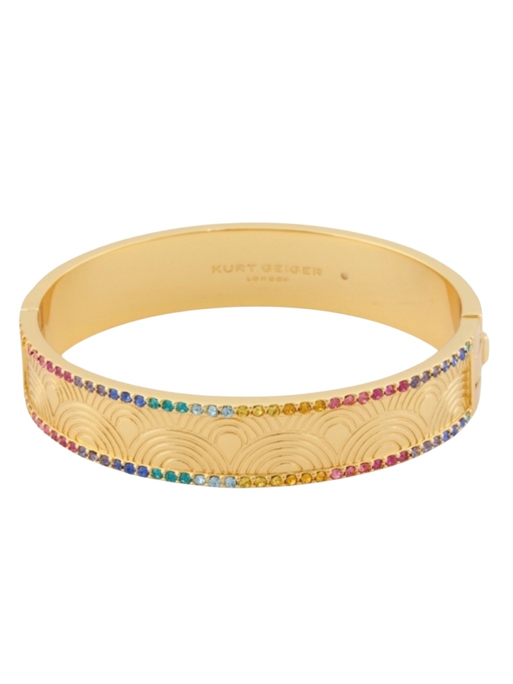 Kurt Geiger Southbank Pave Rainbow Rhinestone Bracelet Bangle